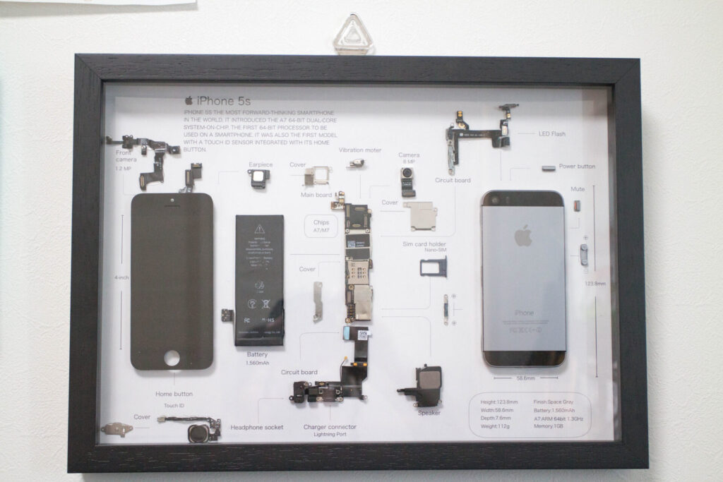 iPhone 5s標本、壁掛け