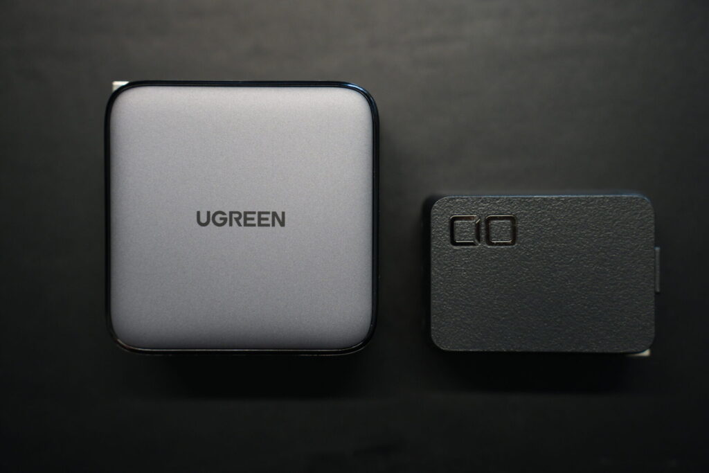 ugreen_100w充電器_4ポートモデル_CIO65W_大きさ比較