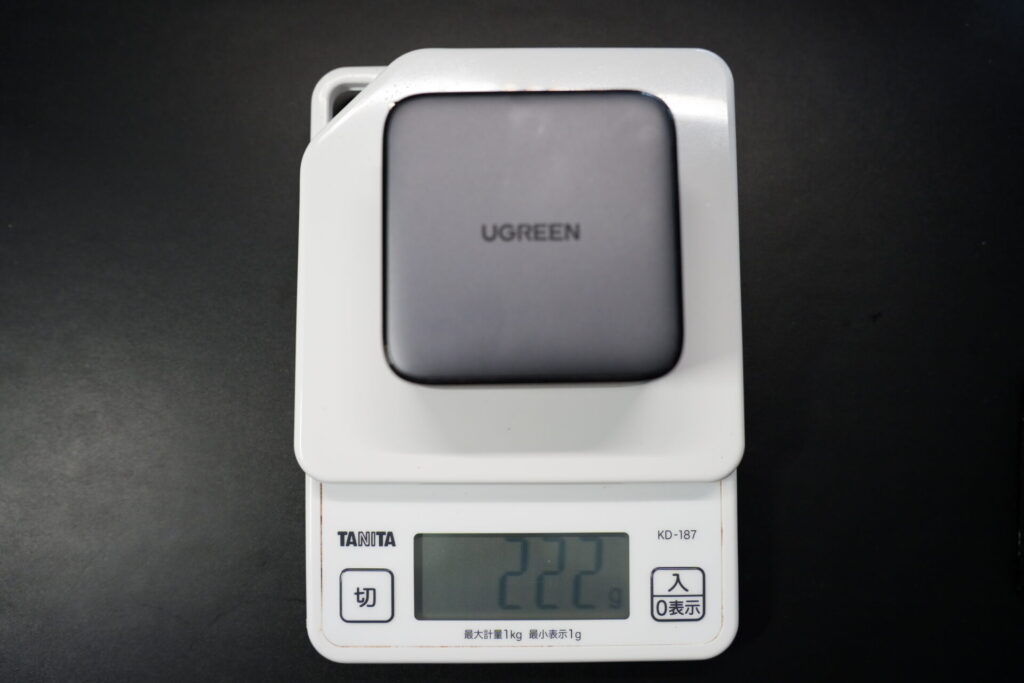 ugreen_100w充電器_4ポートモデル_重量