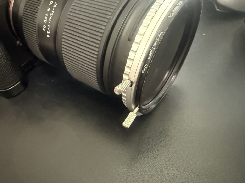 NiSi-LDとCPLフィルター取り付け後