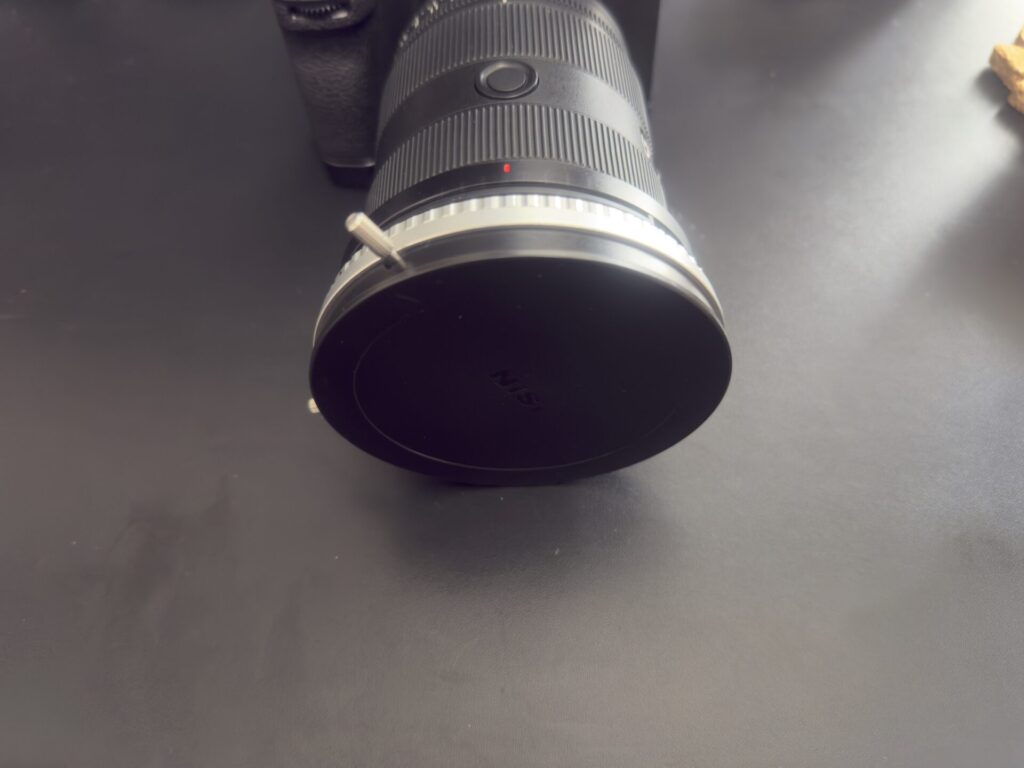 SEL2470GM2_NDとCPLフィルターへキャップ取り付け