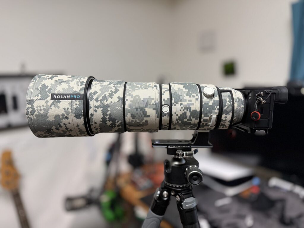 NEEWER_レインカバー_取り付け前_望遠レンズ